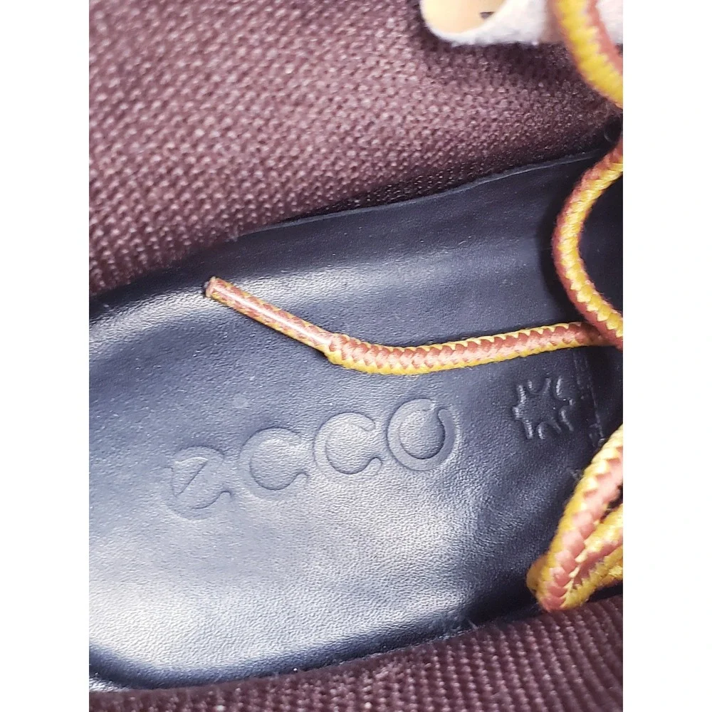 Ecco Men's Holbrok 532234 Mid Cut Lace Boot Slip Resist Moc Toe Tan Mens Size 47
